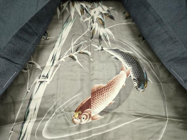 平和屋着物○男性 紬 アンサンブル 亀甲文 正絹 逸品 AABA9786ck