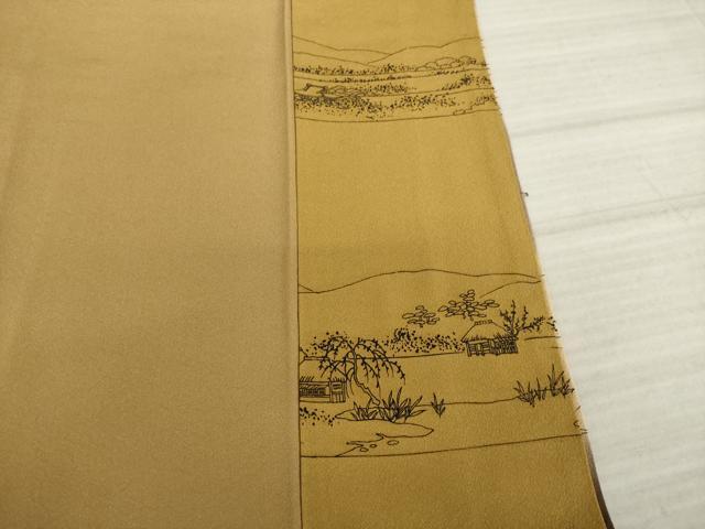 平和屋着物○訪問着 友禅 童子 舞 暈し染め 正絹 逸品 AABA9787ck 付け