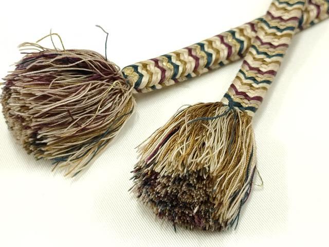 平和屋着物●極上　有職組紐道明　帯締め　御岳組　五舞鸞　金糸　宮内庁御用　国立博物館御用　東京芸術大学御用 　逸品　AABA9827ay 平和屋着物○極上 有職組紐道明 帯締め 御岳組 五舞鸞 金糸 宮内庁