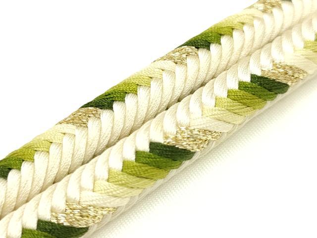 平和屋着物○極上 有職組紐道明 帯締め 奈良組 丸胡蝶 金糸 宮内庁御用