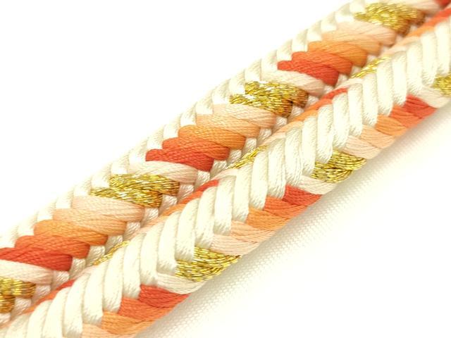 平和屋着物○極上 有職組紐道明 帯締め 奈良組 丸胡蝶 金糸 宮内庁御用