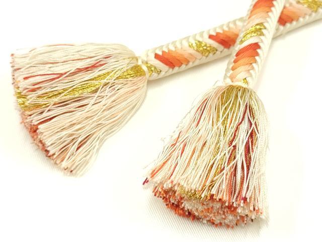 平和屋着物○極上 有職組紐道明 帯締め 奈良組 丸胡蝶 金糸 宮内庁御用