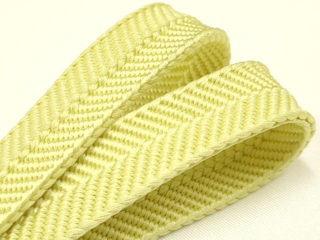 平和屋着物○極上 有職組紐道明 帯締め 笹浪組 女郎花色 宮内庁御用