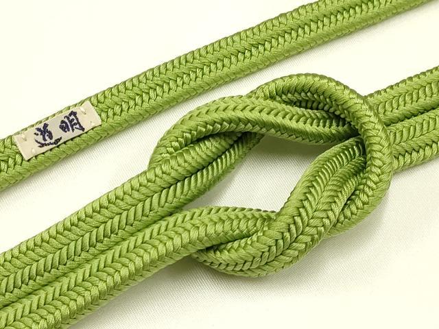 平和屋着物●極上　有職組紐道明　帯締め　冠組　苔色　宮内庁御用　国立博物館御用　東京芸術大学御用 　逸品　AABA9912ay