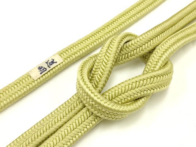 平和屋着物●極上　有職組紐道明　帯締め　冠組　青朽葉色　宮内庁御用　国立博物館御用　東京芸術大学御用 　逸品　AABA9923ay