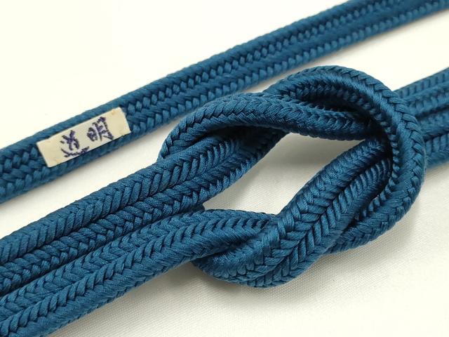 平和屋着物●極上　有職組紐道明　帯締め　冠組　藍色　宮内庁御用　国立博物館御用　東京芸術大学御用 　逸品　AABA9926ay