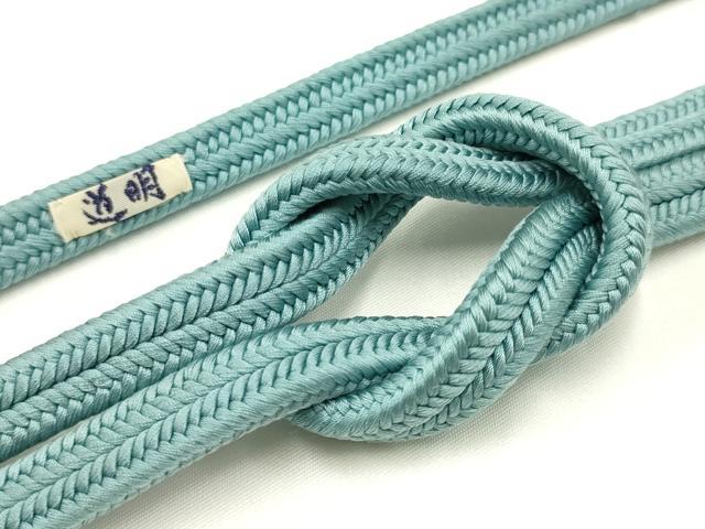 平和屋着物●極上　有職組紐道明　帯締め　冠組　浅縹色　宮内庁御用　国立博物館御用　東京芸術大学御用　逸品　AABA9927ay