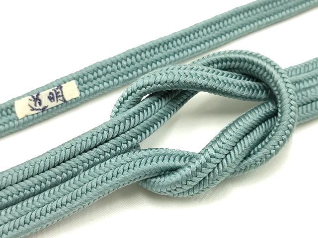 平和屋着物●極上　有職組紐道明　帯締め　冠組　藍鼠色　宮内庁御用　国立博物館御用　東京芸術大学御用　逸品　AABA9929ay