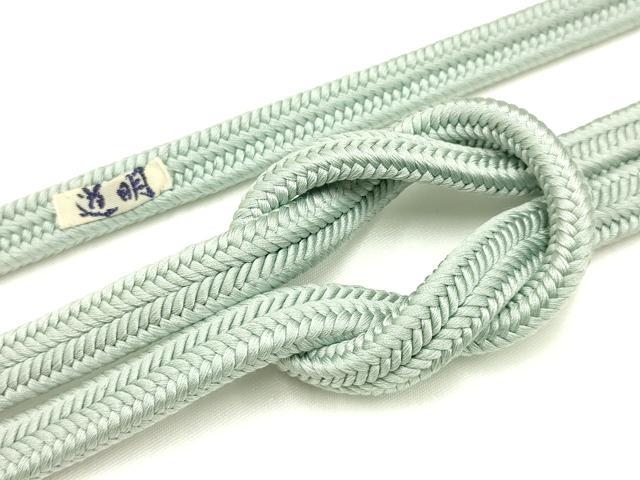平和屋着物●極上　有職組紐道明　帯締め　冠組　千草鼠色　宮内庁御用　国立博物館御用　東京芸術大学御用　逸品　AABA9940ay