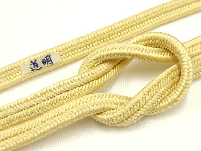 平和屋着物●極上　有職組紐道明　帯締め　冠組　卵色　宮内庁御用　国立博物館御用　東京芸術大学御用　逸品　AABA9944ay