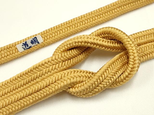 平和屋着物●極上　有職組紐道明　帯締め　冠組　黄朽葉色　宮内庁御用　国立博物館御用　東京芸術大学御用 　逸品　AABA9945ay