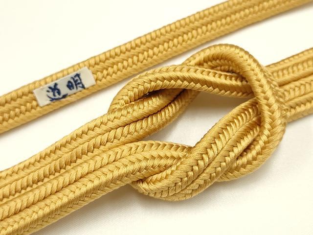 平和屋着物●極上　有職組紐道明　帯締め　冠組　黄朽葉色　宮内庁御用　国立博物館御用　東京芸術大学御用　逸品　AABA9949ay