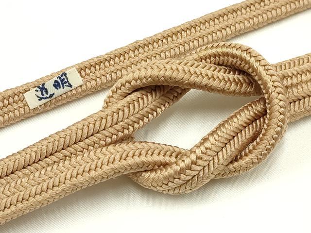 平和屋着物●極上　有職組紐道明　帯締め　冠組　赤白橡色　宮内庁御用　国立博物館御用　東京芸術大学御用 　逸品　AABA9954ay