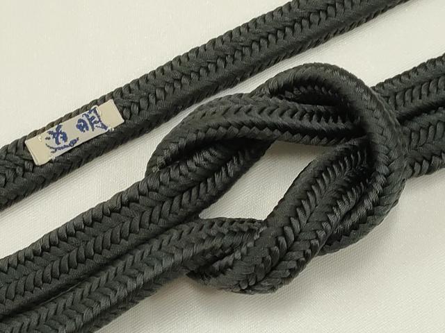 平和屋着物●極上　有職組紐道明　帯締め　冠組　黒色　宮内庁御用　国立博物館御用　東京芸術大学御用　逸品　AABA9971ay