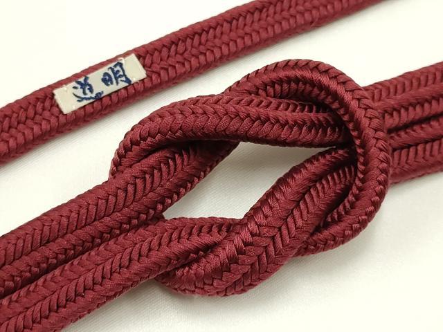 平和屋着物●極上　有職組紐道明　帯締め　冠組　江戸小豆色　宮内庁御用　国立博物館御用　東京芸術大学御用 　逸品　AABA9984ay
