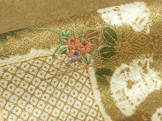 平和屋着物○訪問着 地紙花蝶文 暈し染め 金彩 正絹