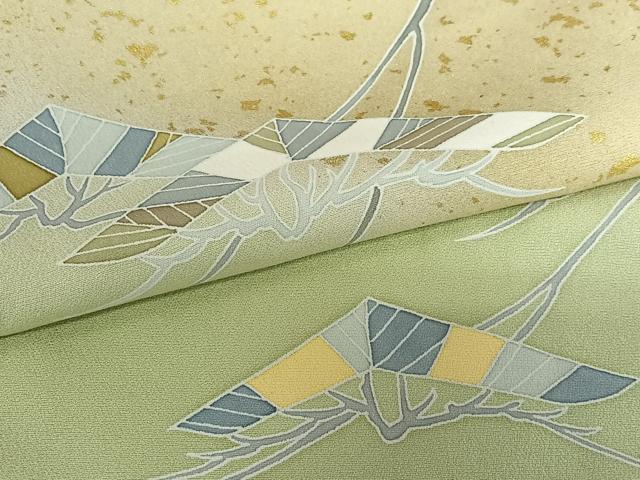 平和屋着物●訪問着　松文　暈し染め　金彩　正絹　逸品　AABB0073zg 平和屋着物○訪問着 松文 暈し染め 金彩 正絹 逸品 AABB0073zg