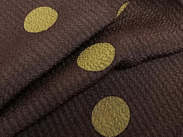 平和屋着物●上質な小紋　丸文　鬼しぼ縮緬　やまと誂製　正絹　逸品　AABB0093zg