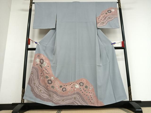 平和屋着物●訪問着　辻が花　手描き　絞り　正絹　逸品　未使用　AABB0099zg