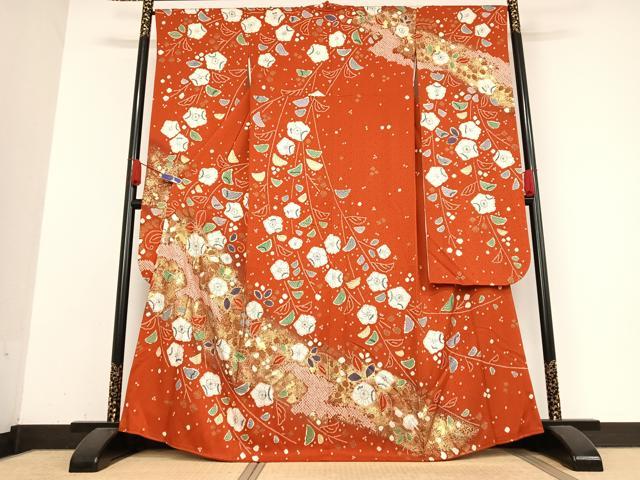 平和屋着物●豪華振袖　辻が花　絞り　金彩　正絹　逸品　AABB0111zg