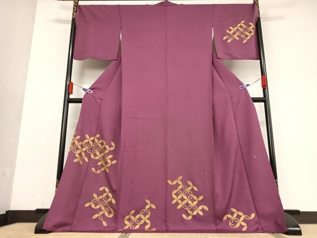 平和屋着物●訪問着　作家物　七宝文　ロング丈　正絹　逸品　AABB0119zg