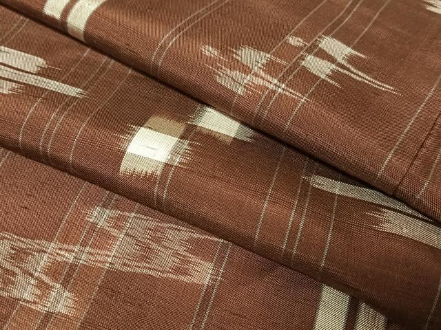 平和屋着物●本場琉球絣　紬　飛鳥文　正絹　逸品　未使用　AABB0249zg