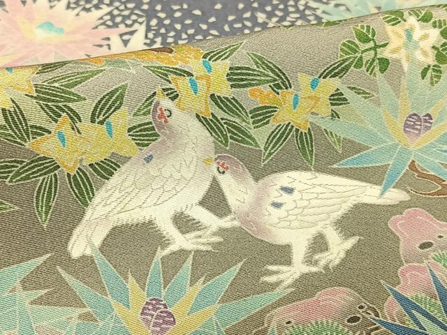 平和屋着物○本加賀友禅作家 斎藤正史 色留袖 花鳥文 浜ちりめん