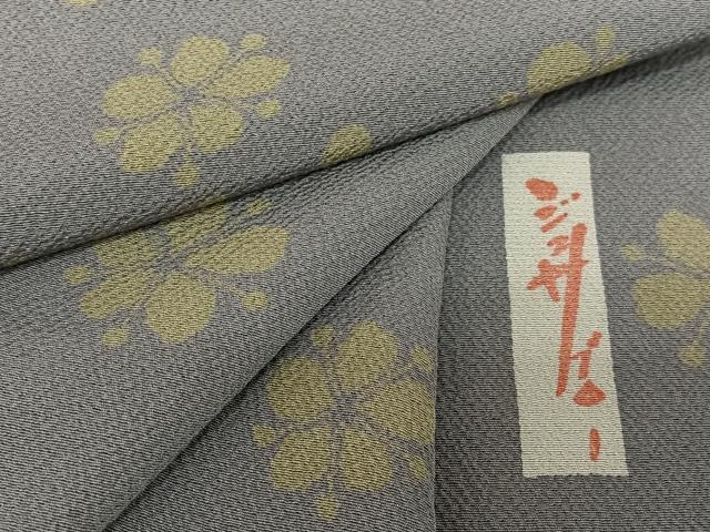 平和屋着物●世界的人形師　辻村寿三郎　ジュサブロー　小紋　舞梅文　正絹　逸品　AABB0268zg