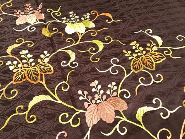 平和屋着物○訪問着 刺繍 桐 金糸 正絹 逸品 AABB0271zg