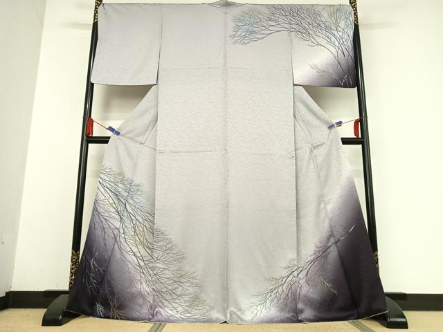 平和屋着物●訪問着　草木文　暈し染め　金彩　正絹　逸品　AABB0296zg