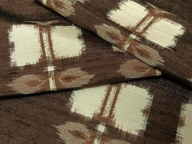 平和屋着物●上質な紬　遠州椿　正絹　逸品　AABB0317zg