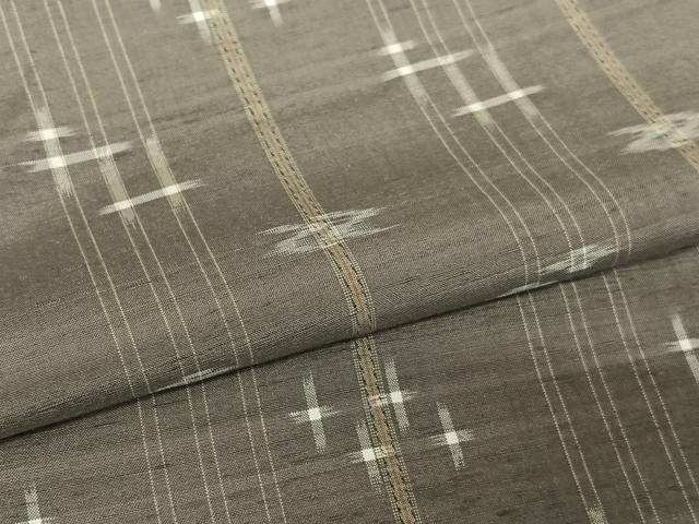 平和屋着物○本場琉球絣 紬 反端付き 正絹 逸品 AABB0327zg