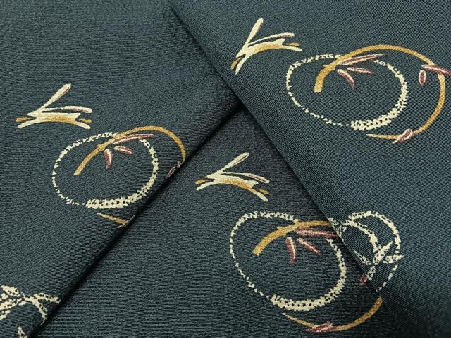 平和屋着物●上質な小紋　跳び兎　ロング丈　正絹　逸品　AABB0330zg