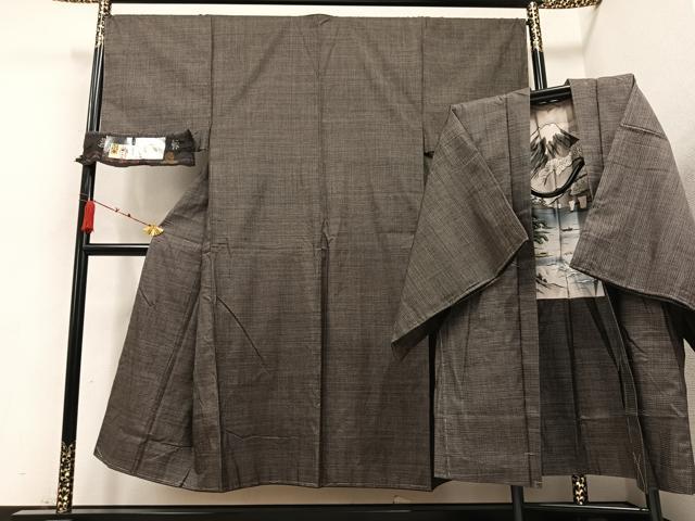 平和屋着物●男性　本場大島紬　アンサンブル　100亀甲　総詰め　山田実作　証紙付き　正絹　逸品　未使用　AABB0391ph