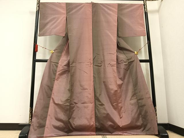 平和屋着物●上質な紬　間道　正絹　逸品　AABB0406ph