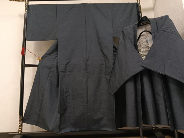 平和屋着物●男性　本場大島紬　アンサンブル　100亀甲　総詰め　正絹　逸品　AABB0410ph