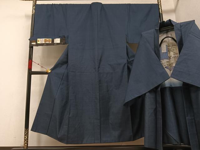 平和屋着物●男性　本場大島紬　アンサンブル　手織り　100亀甲　総詰め　山田実作　証紙付き　正絹　逸品　AABB0416ph