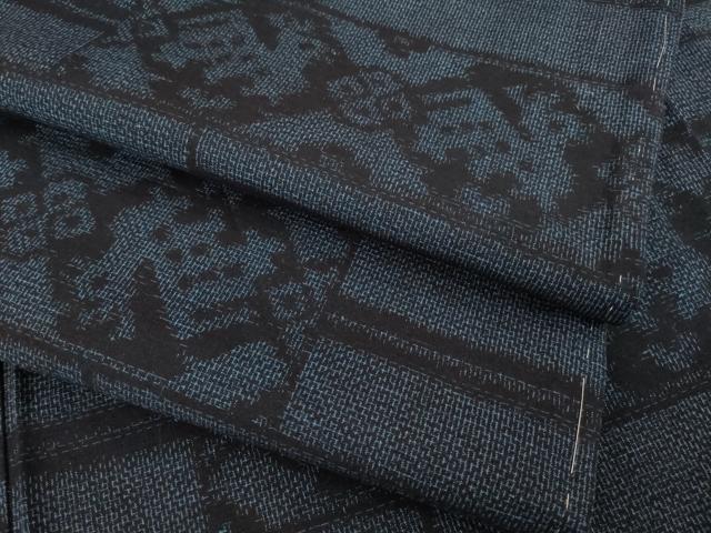 平和屋着物●結城紬　有栖川文様　正絹　逸品　未使用　AABB0451ck