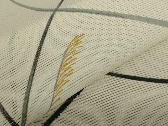 平和屋着物＊夏物　小紋　絽　草花文　洗える着物　AABB0494st_4