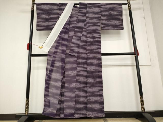 平和屋着物＊夏物 小紋 絽 霞文 洗える着物 AABB0497st