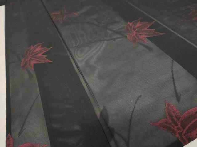 平和屋着物＊夏物　小紋　紗　楓　正絹　逸品　AABB0517st_3