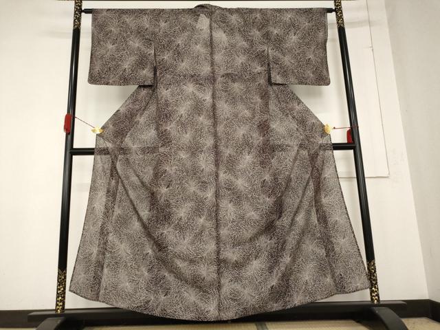 平和屋着物＊夏物　小紋　絽　菊　洗える着物　AABB0527st_1