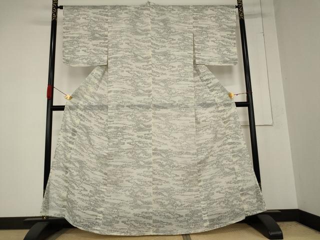 平和屋着物＊夏物　小紋　絽　風景文　洗える着物　AABB0532st_1