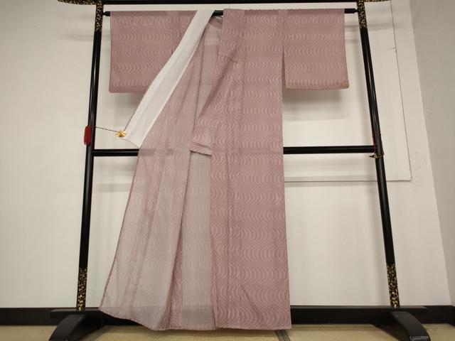 平和屋着物＊夏物 小紋 絽 流水文 洗える着物 AABB0537st