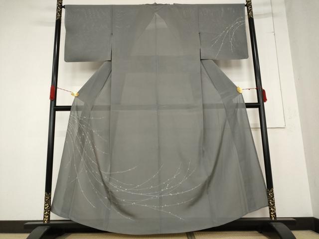 平和屋着物＊夏物　訪問着　絽　枝花文　正絹　逸品　AABB0549st