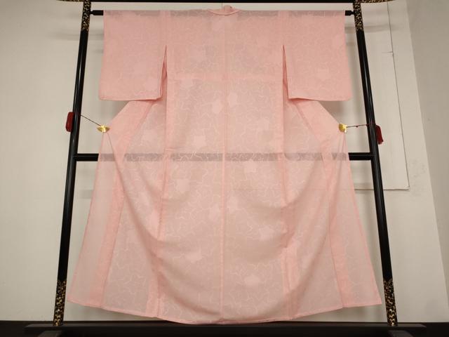 平和屋着物＊夏物　小紋　紗　花づくし　正絹　逸品　AABB0555st_1