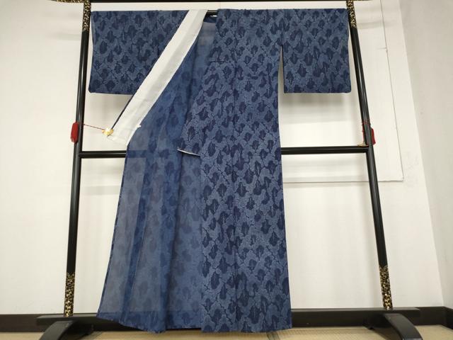 平和屋着物＊夏物 小紋 絽 樹林文 正絹 逸品 AABB0559st 平和屋着物＊
