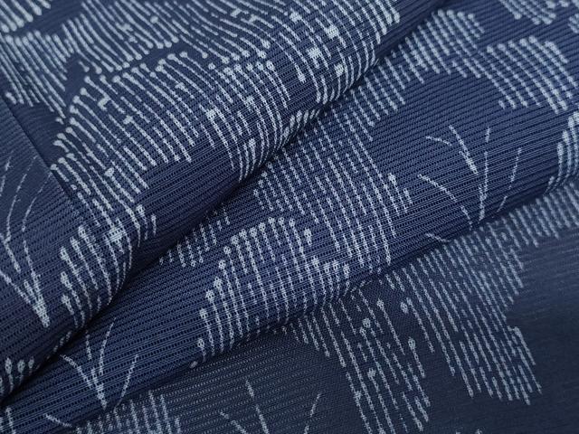 平和屋着物＊夏物　小紋　絽　樹林文　正絹　逸品　AABB0559st