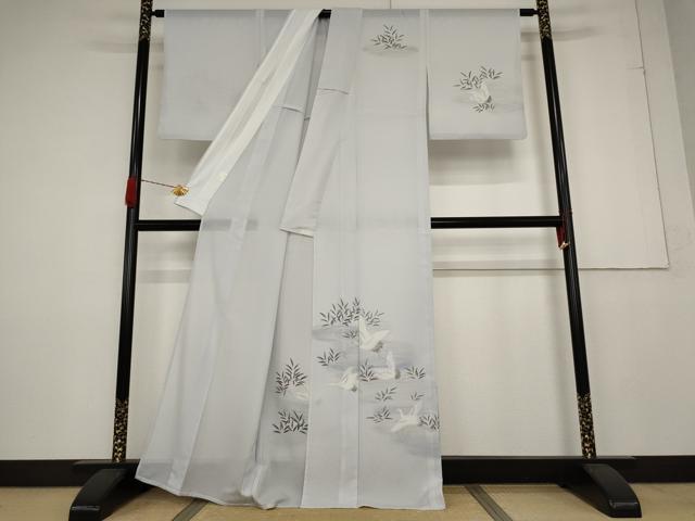 平和屋着物＊夏物　訪問着　絽　流水飛鳥文　洗える着物　AABB0589st_1