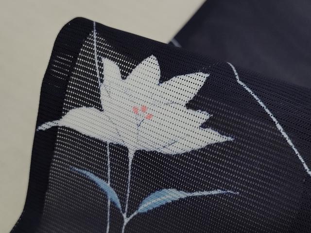 平和屋着物＊夏物 小紋 絽 草花文 洗える着物 AABB0598stの通販はau